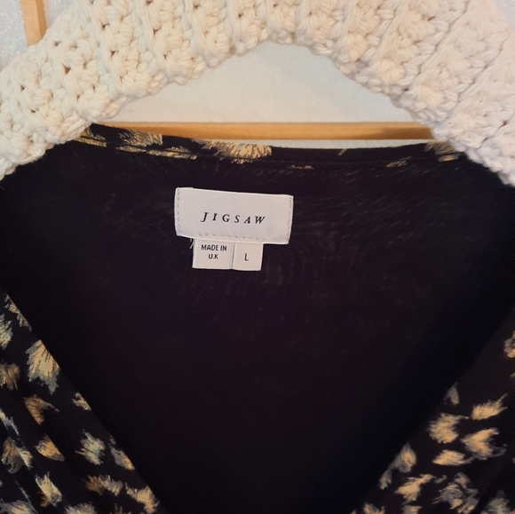 Jigsaw London Print Midi Dress Size L US 10 - Picture 7 of 7